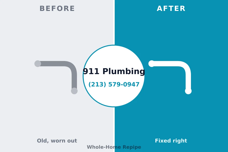 Before and after: plumbing company East Spencer, NC